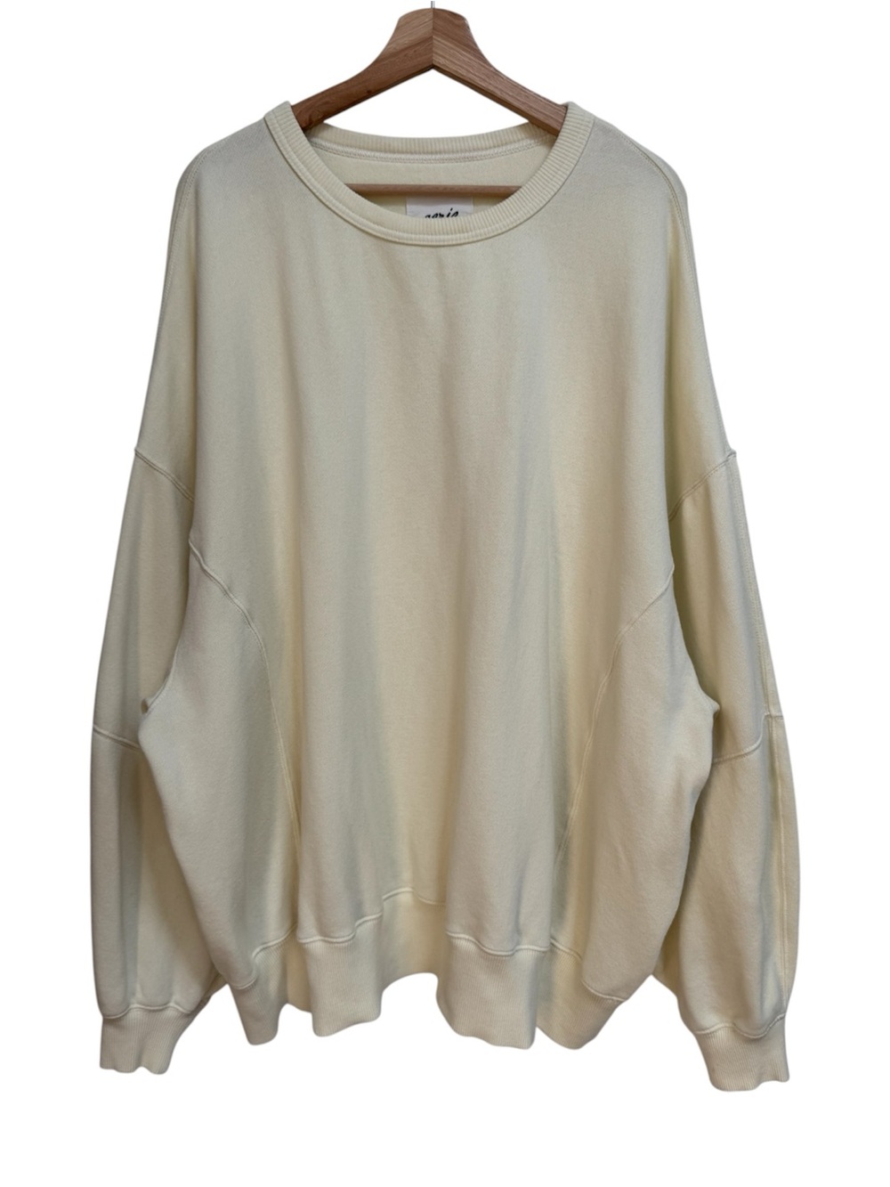 Aerie Go-To Sweatshirt Women XXL Butter Yellow Oversized Crew Neck Loungewear